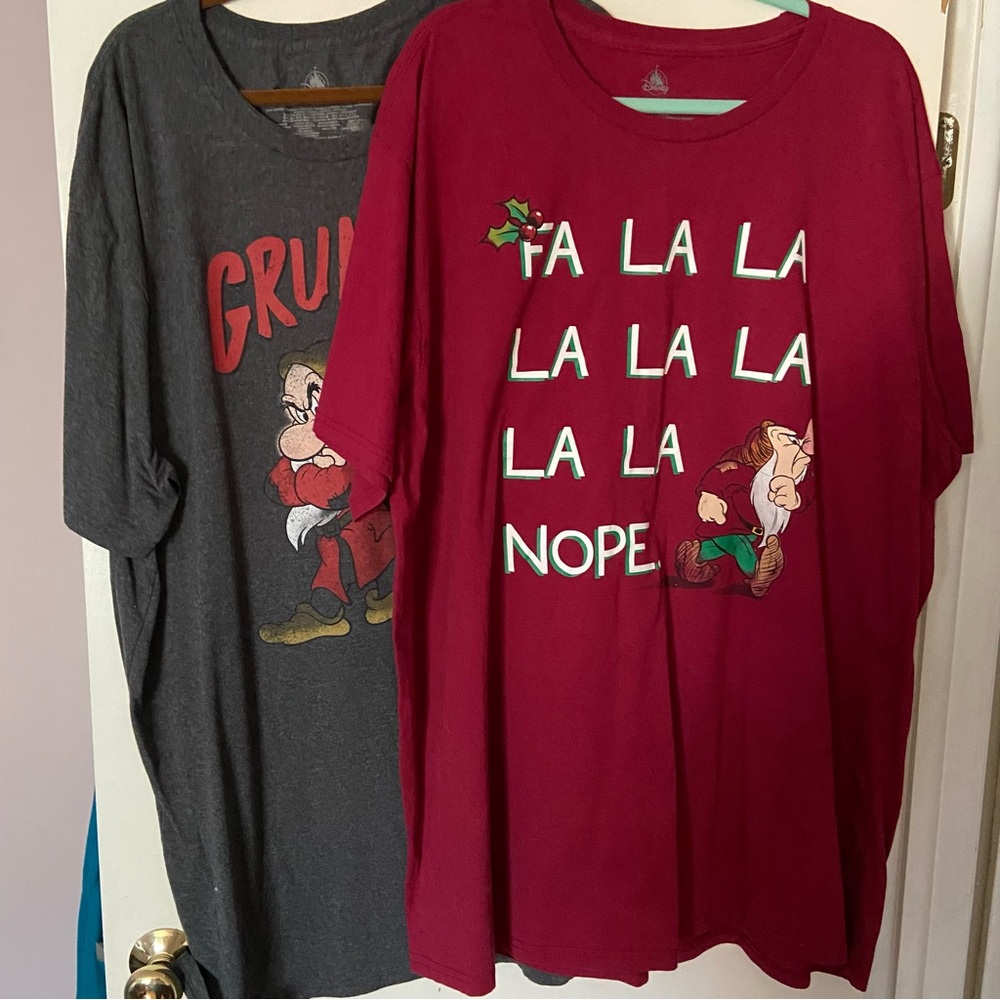 Lot of 2 Grumpy themed short sleeve tees